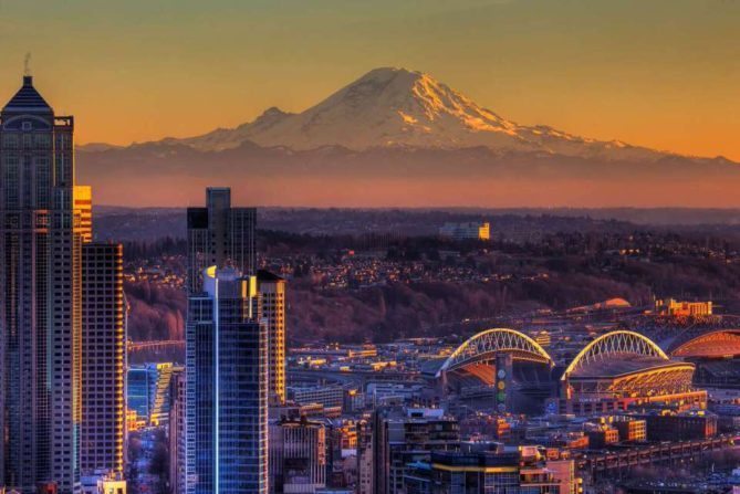 Glorious Seattle Weekend Glorious Seattle Weekend the view of Mont Rainer at the golden hour