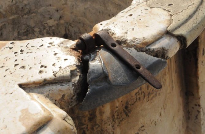 people were bound and punished in shackles - Rana's mom spotted this