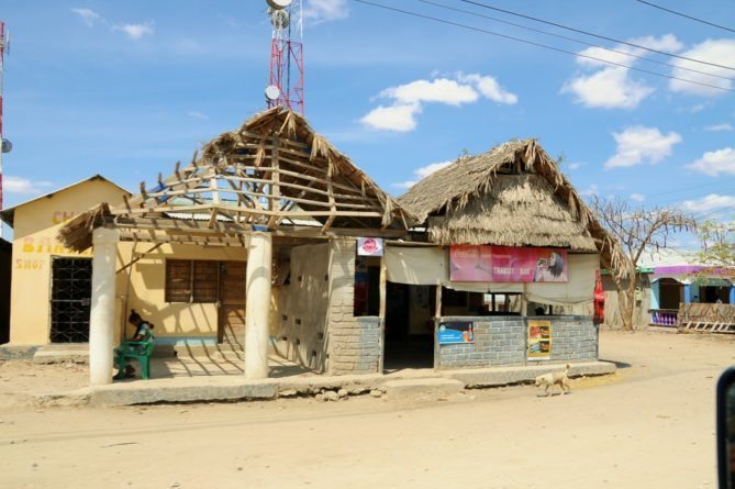 African Safari Injury - hut town