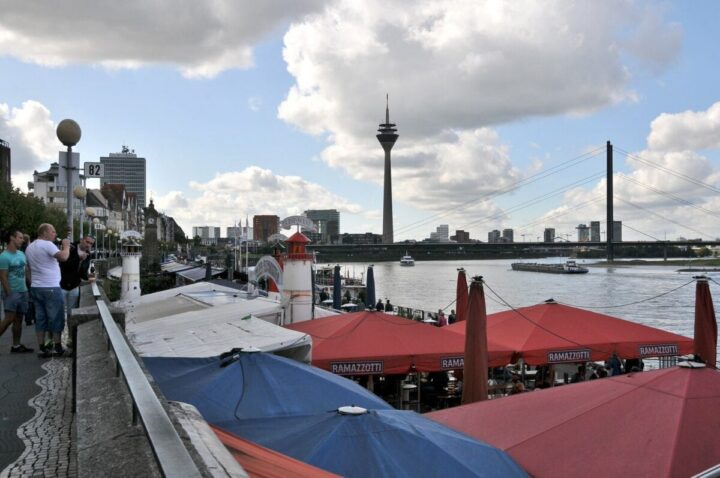 dusseldorf, germany- water way and port