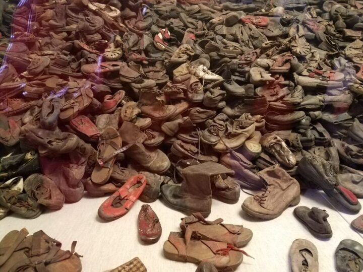 uschwitz death camp, auschwitz concentration camp the shoes - the red ones Suzanne had told me about