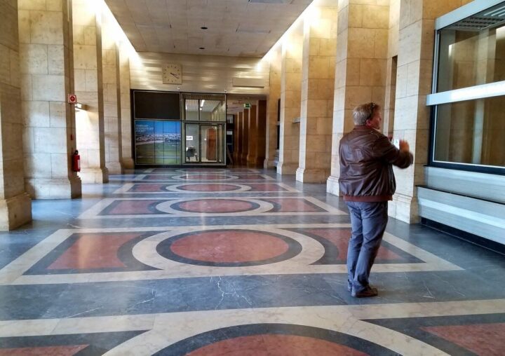 Tempelhof Airport, Berlin - klaus showing me his favorite place