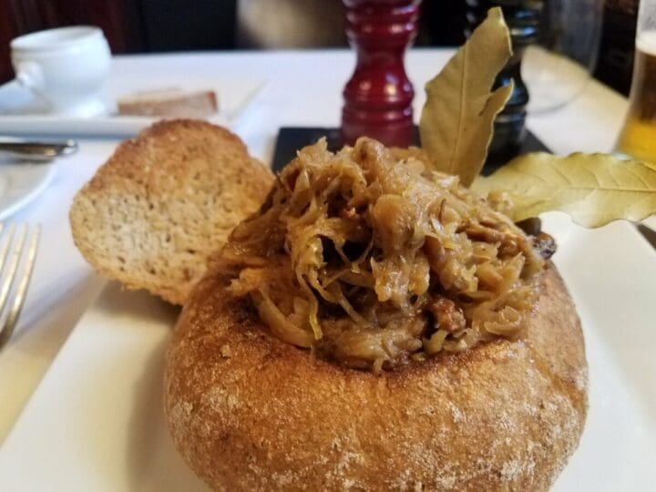 polish comfort food beef in a bun
