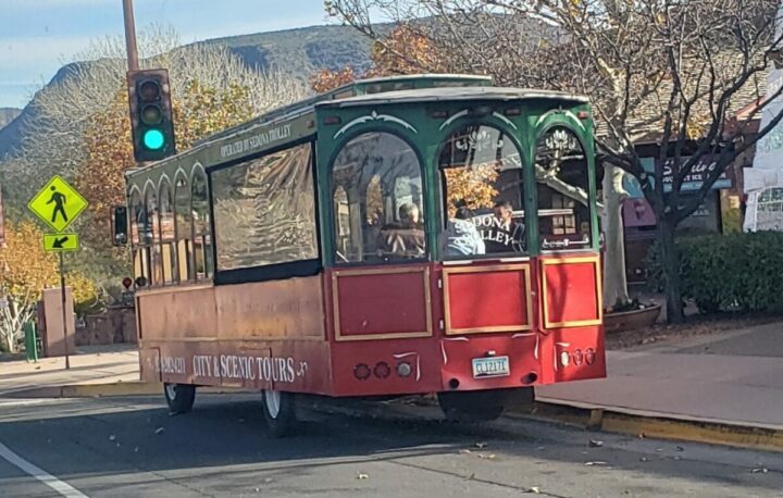 cable car downtown sedona arizona trolly