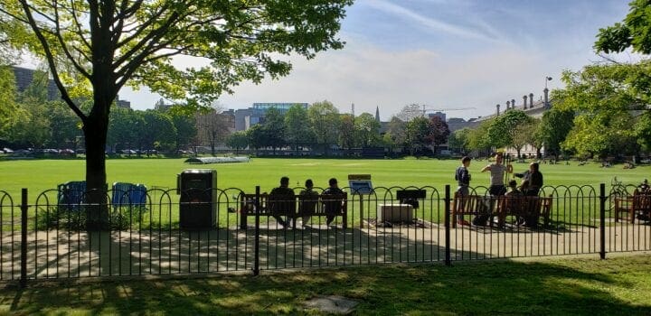 the park at Trinity College