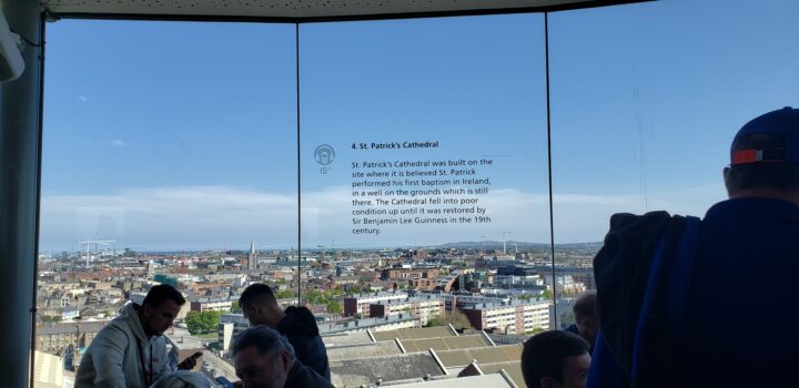 Fabulous Guinness Beer Tour, a Taste of Ireland top view is the Gravity Bar