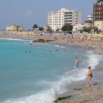 Beach, Street, Rhodes, Greece,