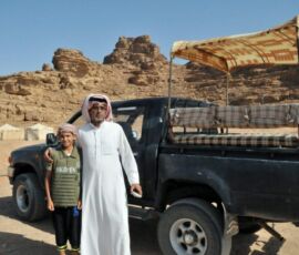 Jeep and guide