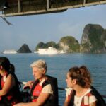 Mother, Daughter boat to Ha Long Bay