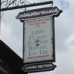 Vintage signboard for Casalduy-Halladay Ladies Section.